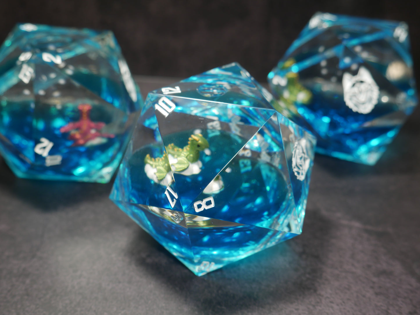 Floating Green Baby Dragon Die