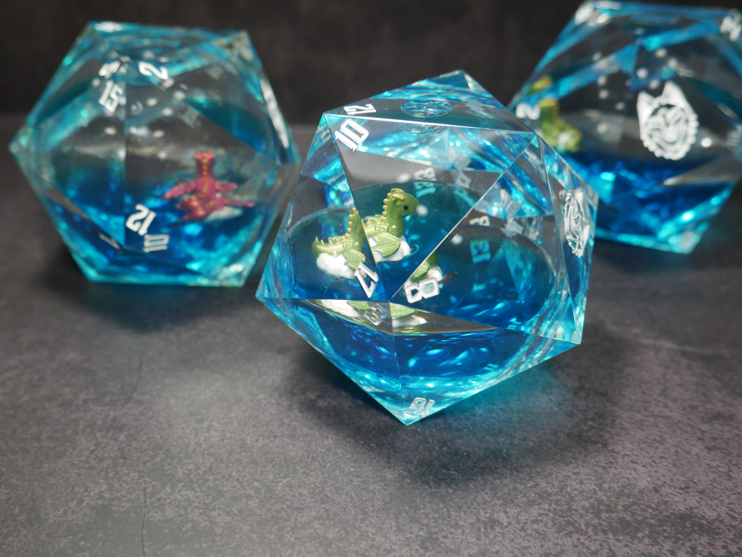 Floating Green Baby Dragon Die