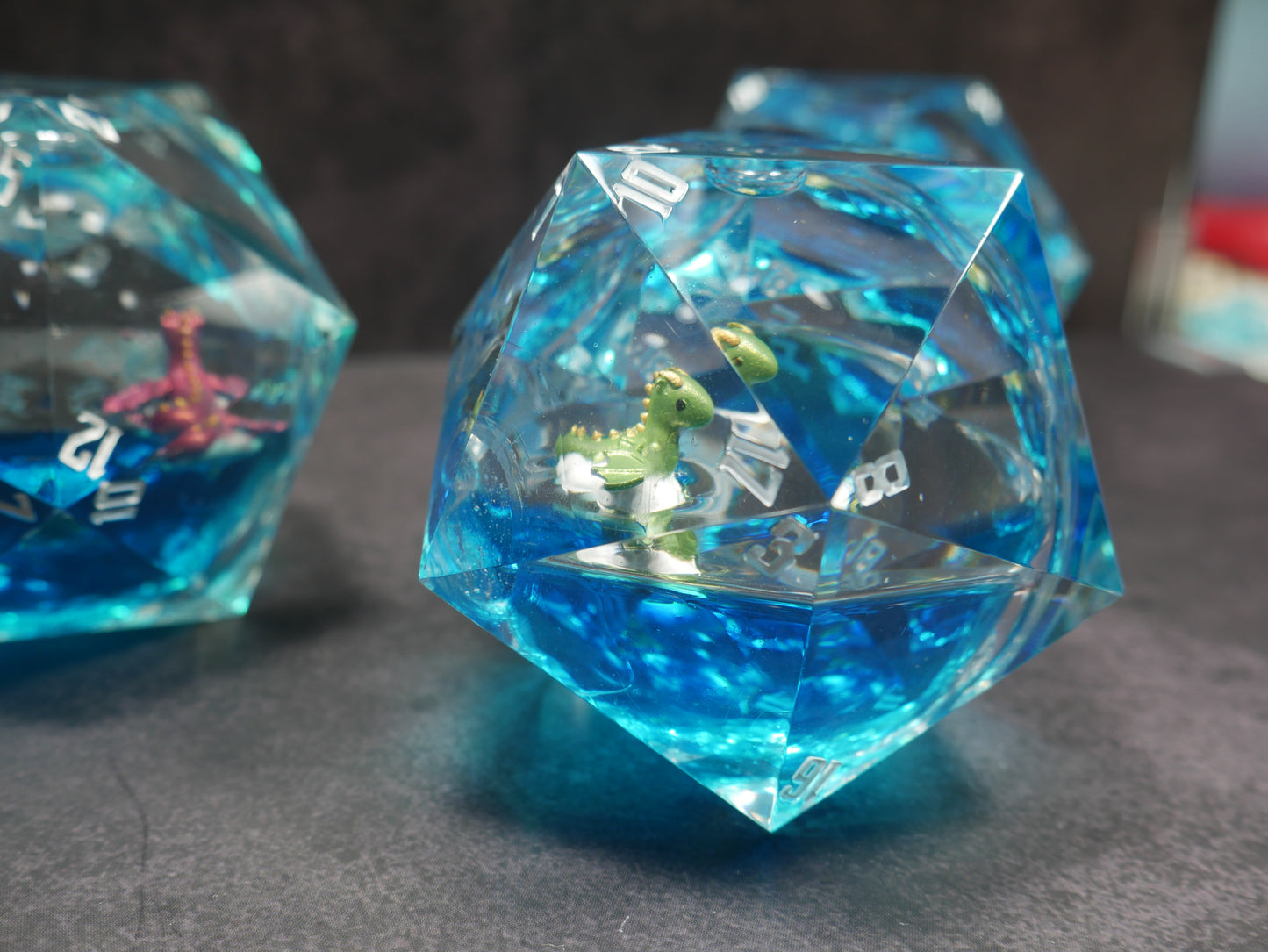 Floating Green Baby Dragon Die
