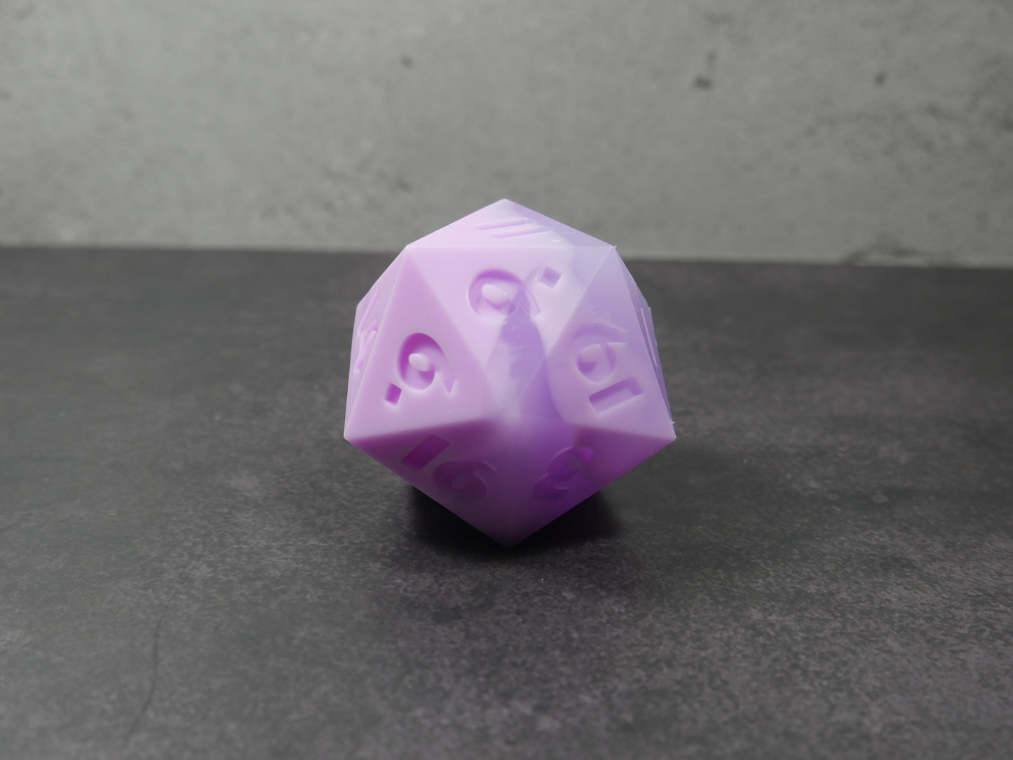 Emotional Support Squishy Dice (pink/translucent purple)