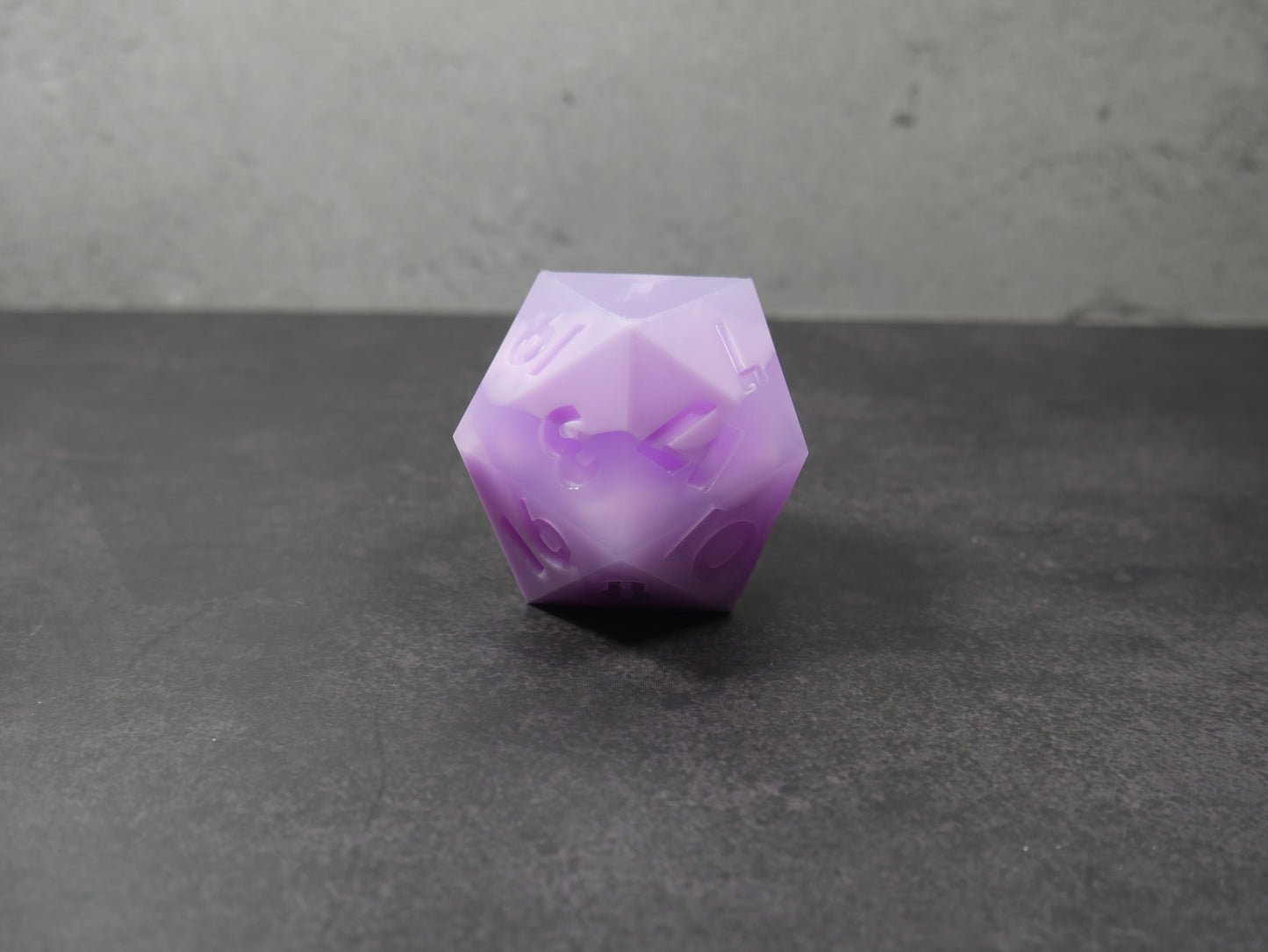 Emotional Support Squishy Dice (pink/translucent purple)