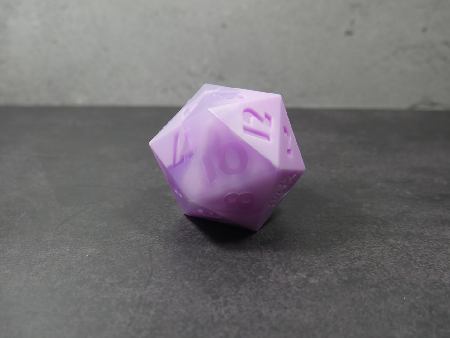 Emotional Support Squishy Dice (pink/translucent purple)