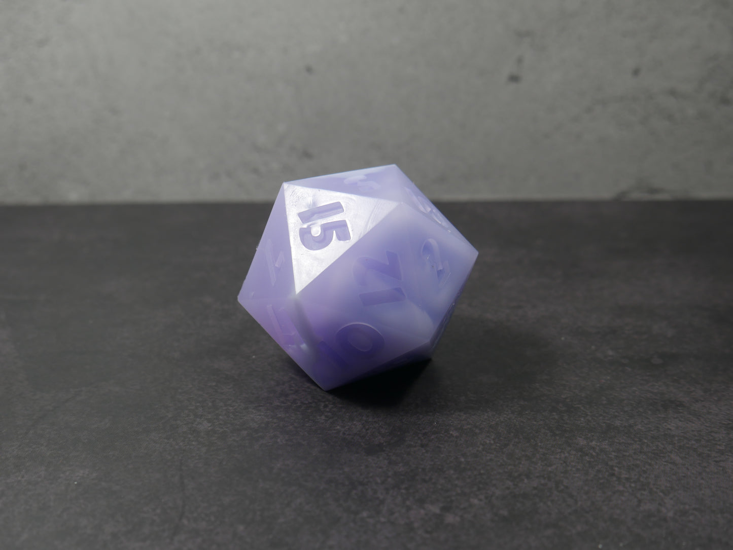 Emotional Support Squishy Dice (translucent purple/lavender)